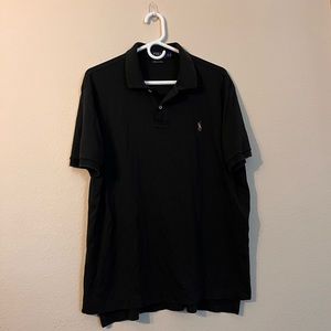 Polo Ralp Lauren Classic Fit, Black Soft-touch Collar Shirt - Xl